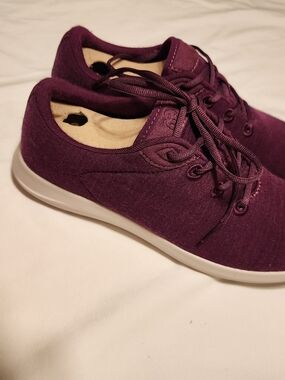 Merinos Women’s 10W Deep Purple Merino Wool Lace-Up Sneakers NEW Wide
